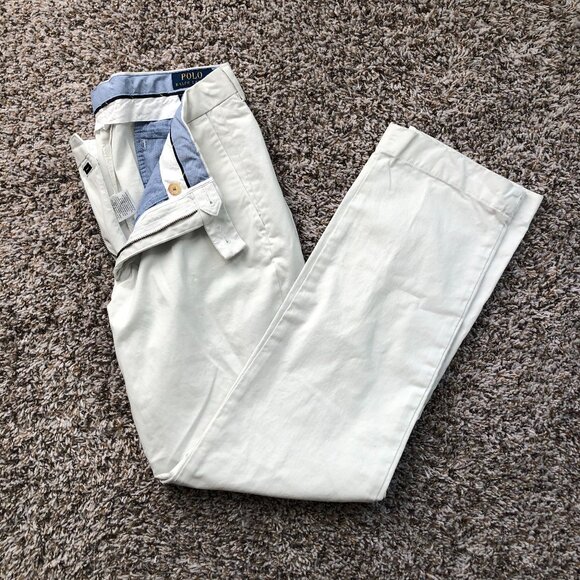 (Like New) Polo Ralph Lauren - Stretch Straight Fit Chino Pant (Deckwash White) - Picture 4 of 6